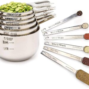 Simply Gourmet Measuring Cups and Spoons Set (12-Piece, 304 Stainless Steel)