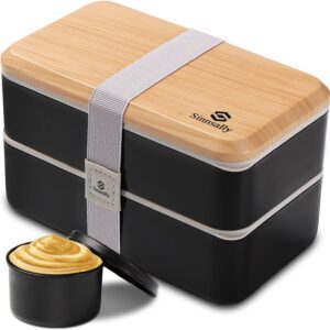 Sinnsally Bento Box Adult Lunch Box with Utensils