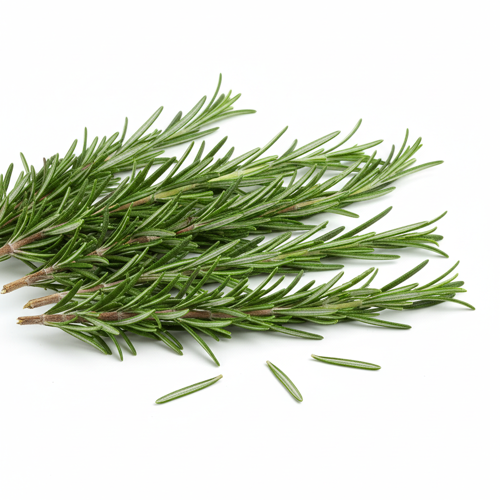 Fresh rosemary on white background
