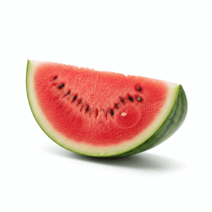 Fresh watermelon, whole and sliced, on white background